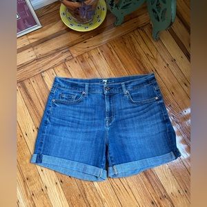 7 For All Mankind Denim Mid Rise Shorts